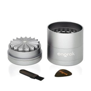 5 Piece, Flower Petal Toothless Grinder with Storage - Silver