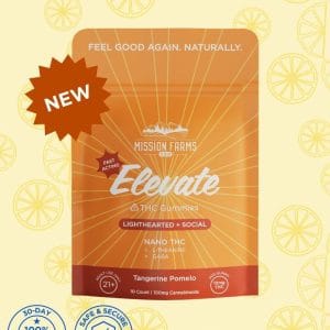 Elevate Delta-9 THC Gummies with Nano THC - 10 count: Tangerine Pomelo, 10mg THC/Gummy