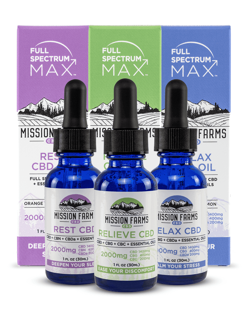 Full Spectrum Max Bundle - Rest, Relieve, and Rest CBD Oils