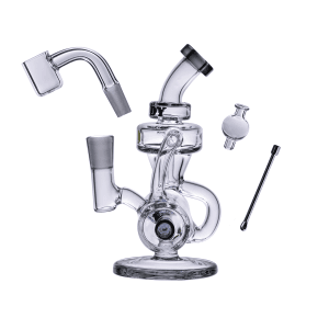 Goody Glass - Drummer Boy Mini Dab Rig Recycler 4-Piece Kit - Smoke