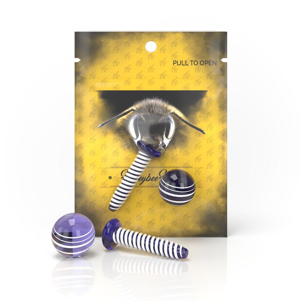 Honeybee Herb Dab Screw Set - BLUE