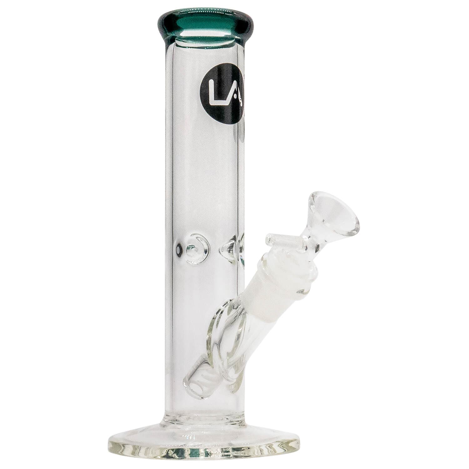 LA Pipes Straight Shooter Bong - 8" - Aqua Marine