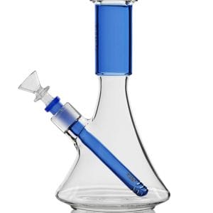 Medium Accented Deco Beaker Bong - Light Cobalt