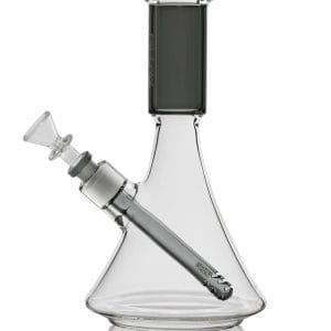 Medium Accented Deco Beaker Bong - Smoke Grey