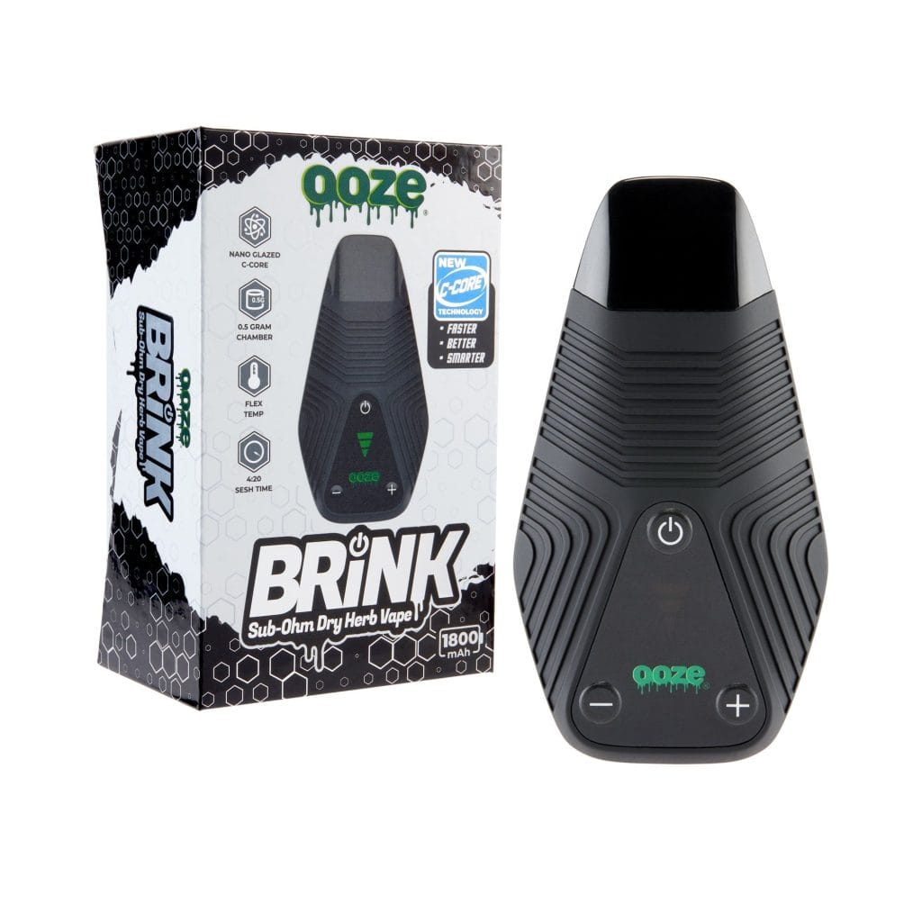 Ooze Brink Dry Herb Vaporizer - 1800 mAh C-Core - Panther Black