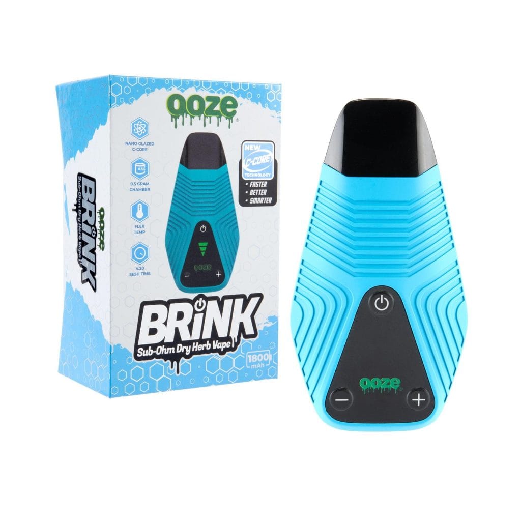 Ooze Brink Dry Herb Vaporizer - 1800 mAh C-Core - Sapphire Blue