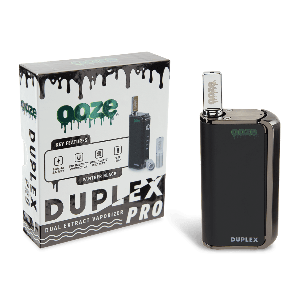 Ooze Duplex Pro - 900 mAh - Cartridge & Wax Vaporizer - Black