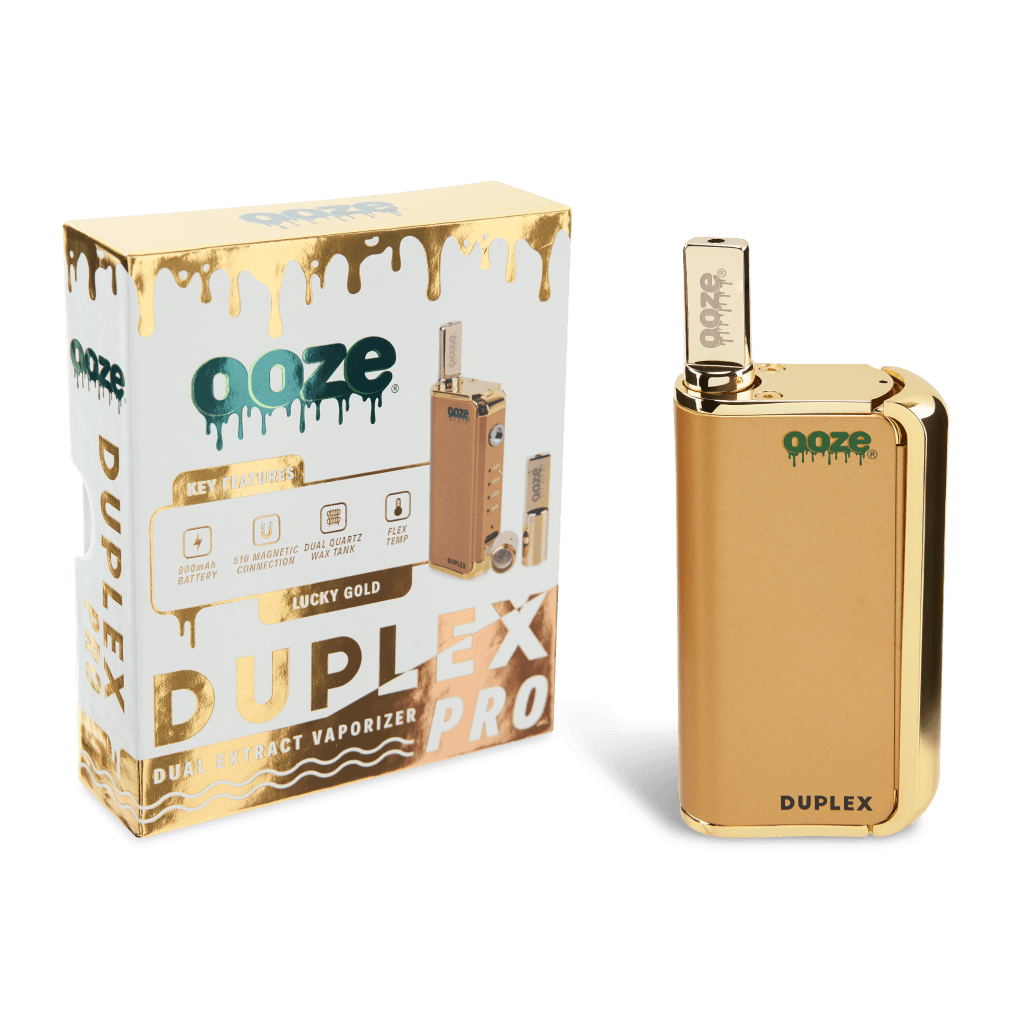 Ooze Duplex Pro - 900 mAh - Cartridge & Wax Vaporizer - Gold