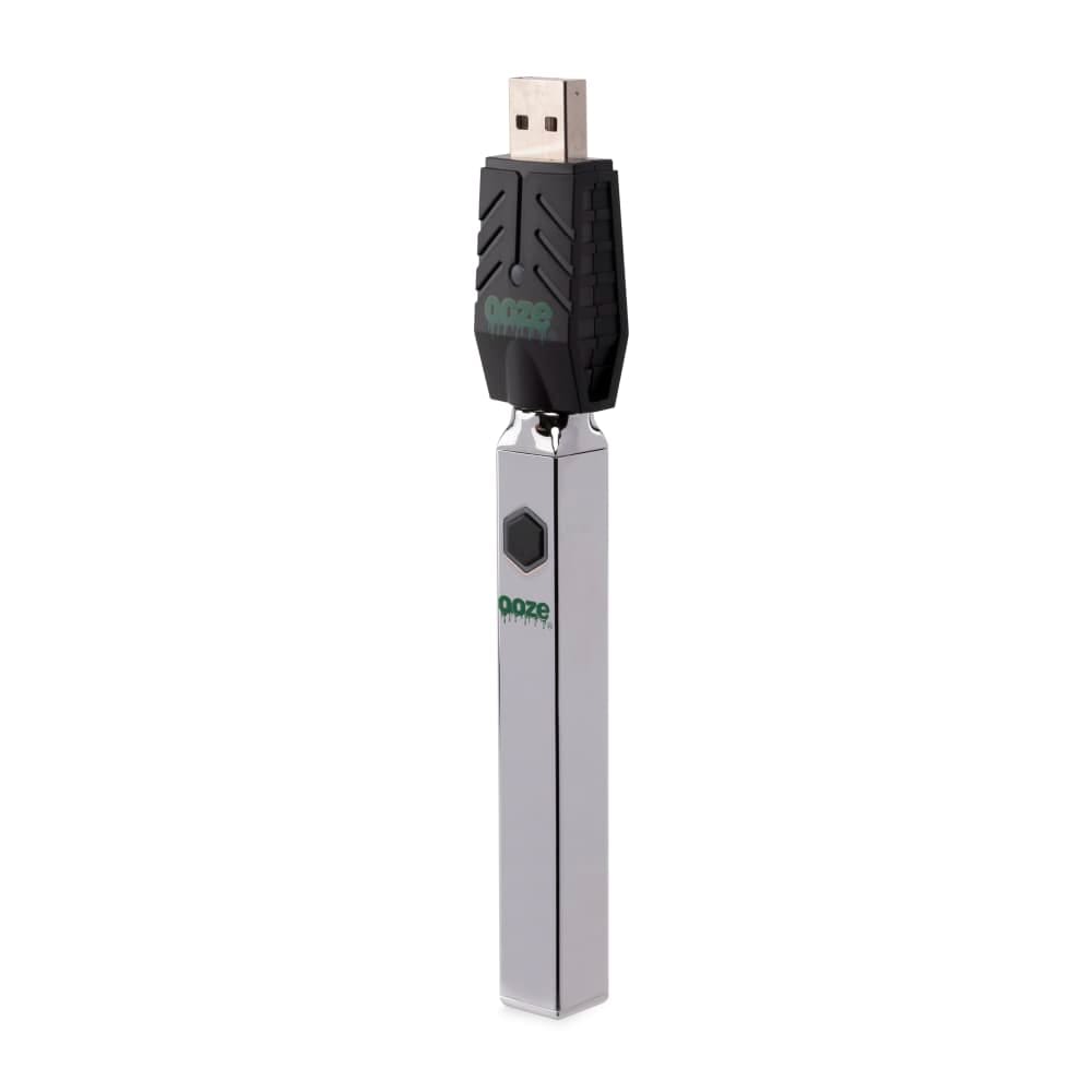 Ooze Quad 510 Thread 500 mAh Square Vape Pen Battery - Cosmic Chrome
