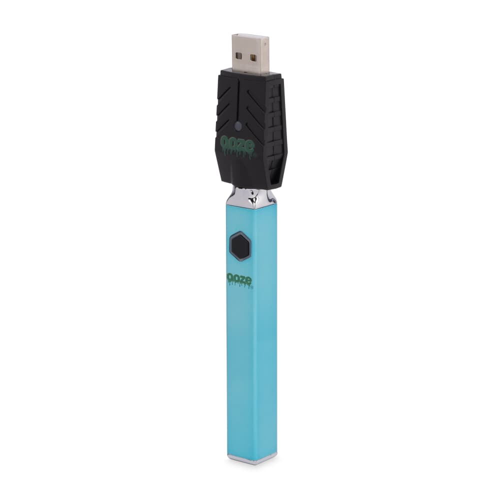 Ooze Quad 510 Thread 500 mAh Square Vape Pen Battery - Metallic Blue