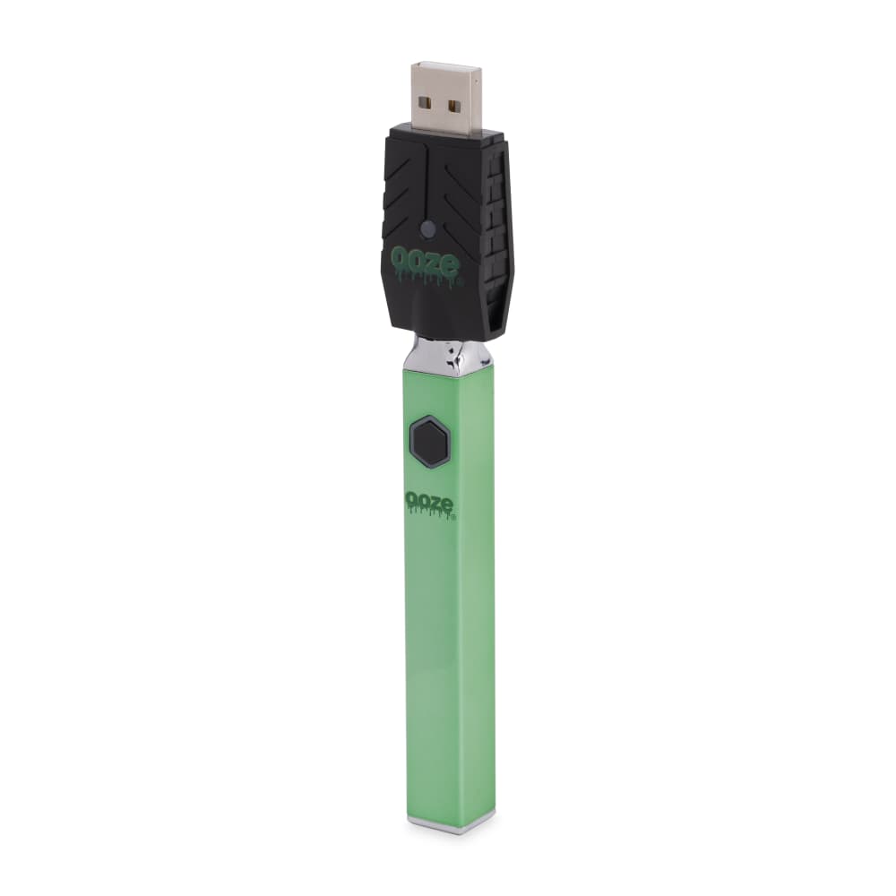 Ooze Quad 510 Thread 500 mAh Square Vape Pen Battery - Metallic Green