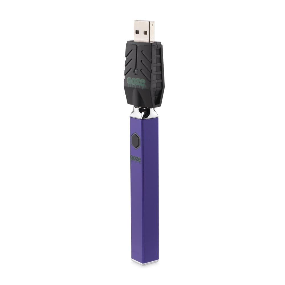 Ooze Quad 510 Thread 500 mAh Square Vape Pen Battery - Ultra Purple