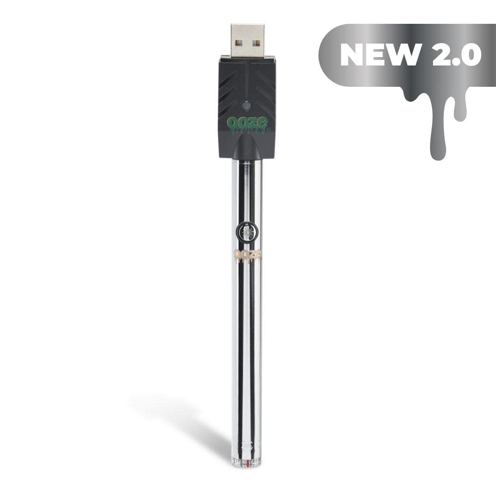 Ooze Twist Slim Pen 2.0 510 Thread Vaporizer Battery - Cosmic Chrome