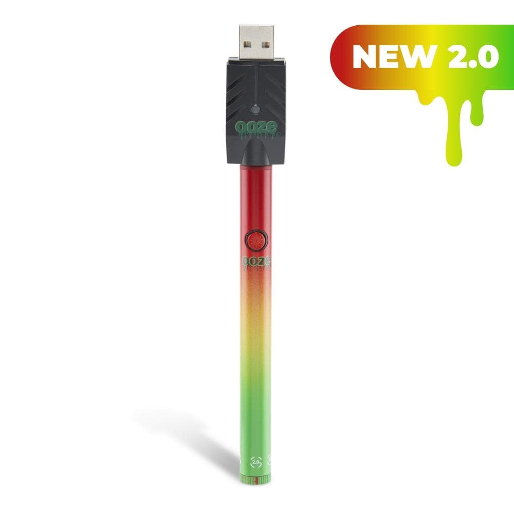 Ooze Twist Slim Pen 2.0 510 Thread Vaporizer Battery - Rasta