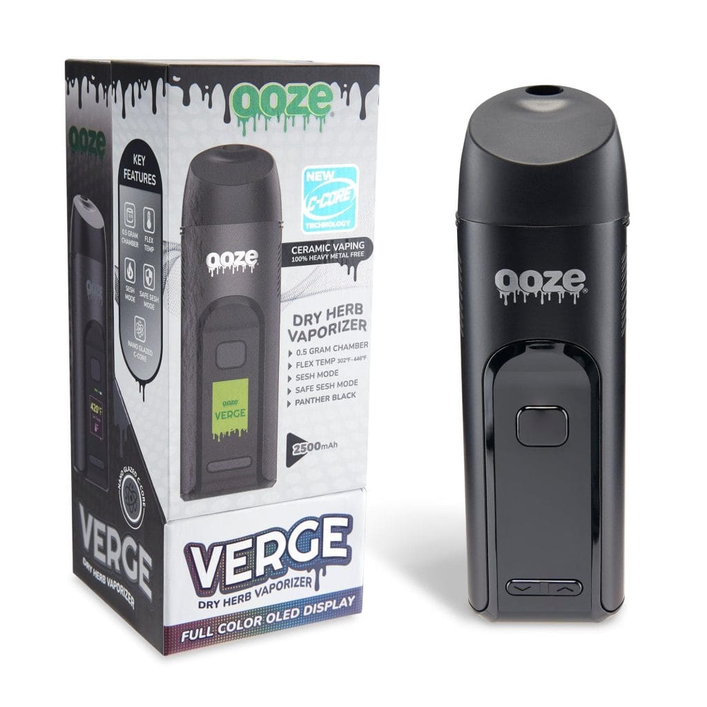 Ooze Verge Dry Herb Vaporizer - 2500 mAh C-Core - Panther Black
