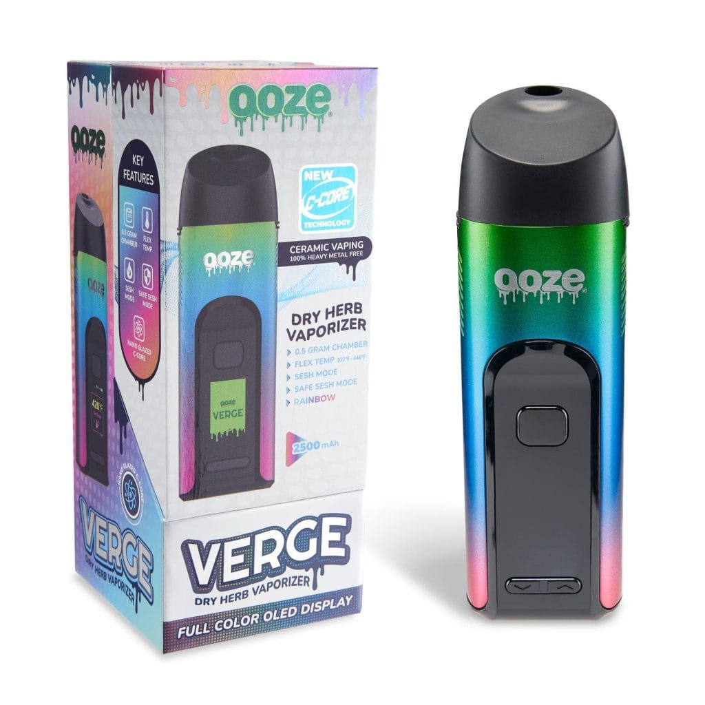 Ooze Verge Dry Herb Vaporizer - 2500 mAh C-Core - Rainbow