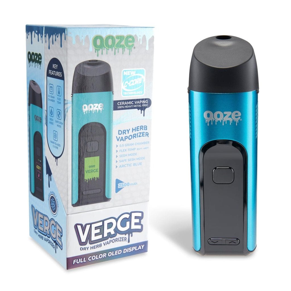 Ooze Verge Dry Herb Vaporizer - 2500 mAh C-Core - Sapphire Blue
