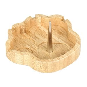 Spiked Bamboo Ashtray - Dog Paw