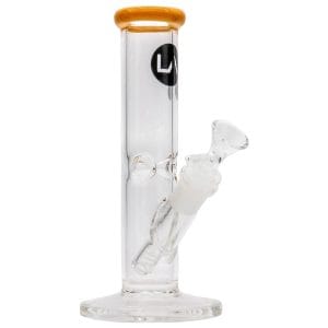 LA Pipes Straight Shooter Bong - 8" - Amber Resin