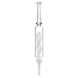 Pulsar Glass Inner Twist Perc Dab Straw - Pulsar White