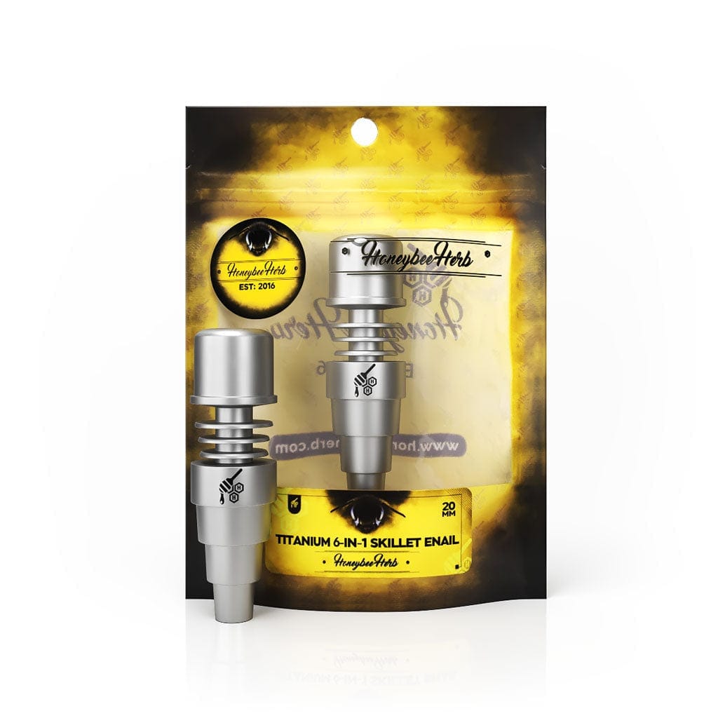 TItanium 6 in 1 Skillet Enail Dab Nail - Silver / 20mm