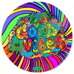 Stonerdays Round Dab Mats - Good Vibes Drip