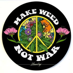 Stonerdays Round Dab Mats - Make Weed Not War
