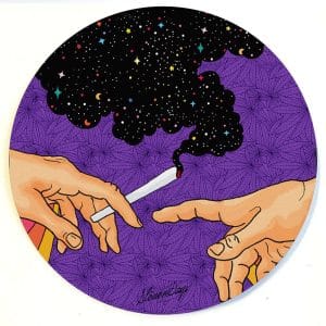 Stonerdays Round Dab Mats - Puff Puff Purps