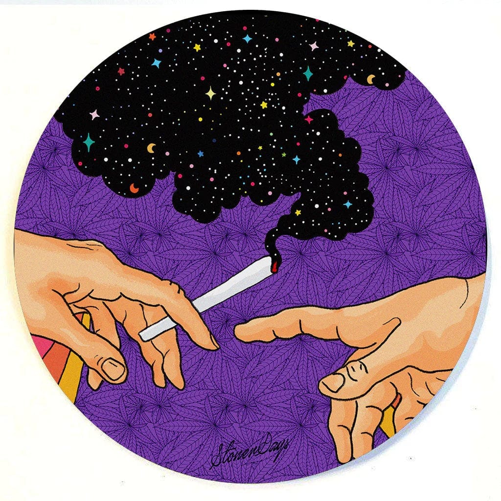 Stonerdays Round Dab Mats - Puff Puff Purps