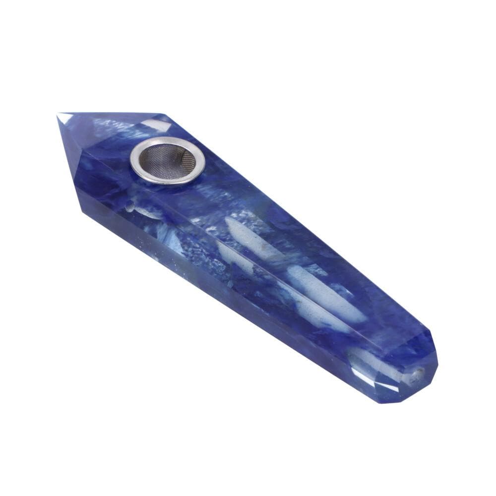 Crystal Hand Pipe - Melting Blue