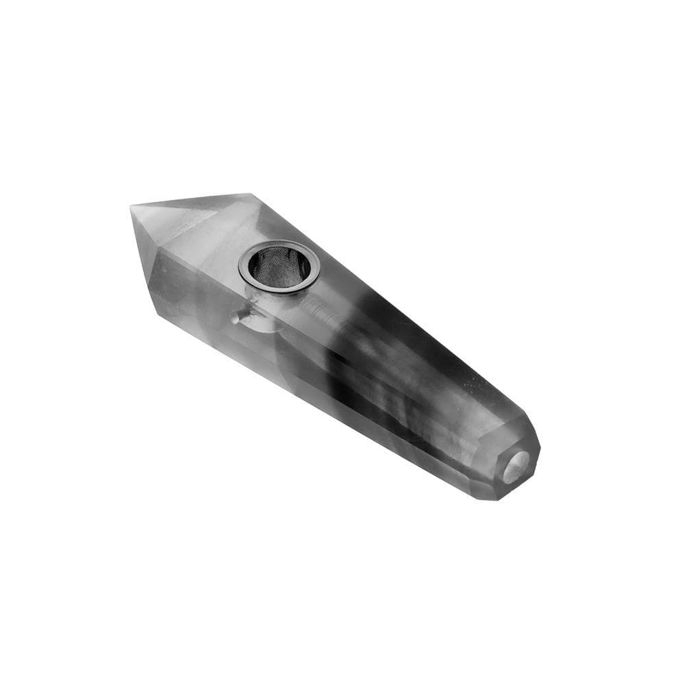 Crystal Hand Pipe - Obsidian