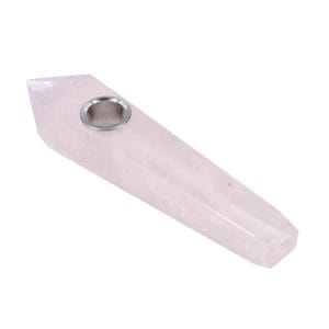 Crystal Hand Pipe - Rose Quartz
