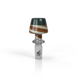 FIRE PIT TOP WHRIL BONG BOWL SLIDE - Male / 14mm / Blue/White