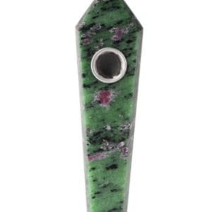 Lapis Lazuli Quartz Stone Pipe - Green