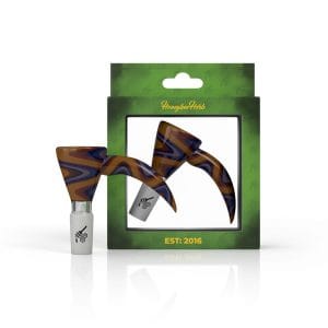 MARTINI FIRE WIG WAG WITH HORN PULL BONG BOWL - Male / 14mm / Blue