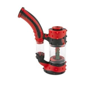 Ooze Stack Pipe Silicone Bubbler - Black/Red