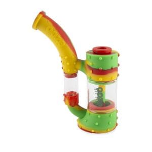 Ooze Stack Pipe Silicone Bubbler - Rasta