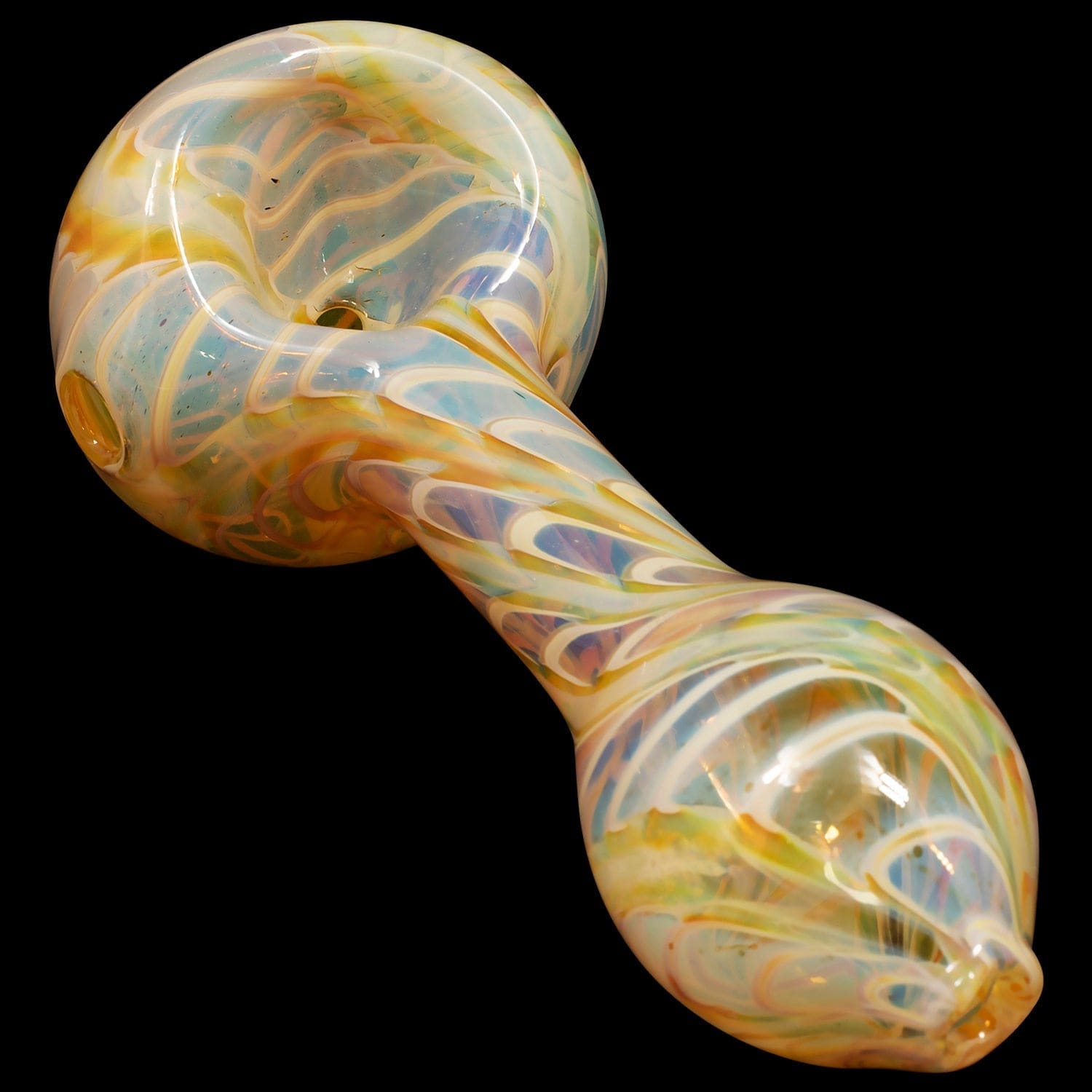 "Raker" Glass Spoon Pipe - Ivory / Large