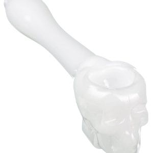 Skull Mini Spoon Pipe - White