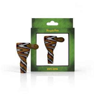 WIG WAG STRIPPED BONG BOWL PIECE - Male / 14mm / Yellow/White