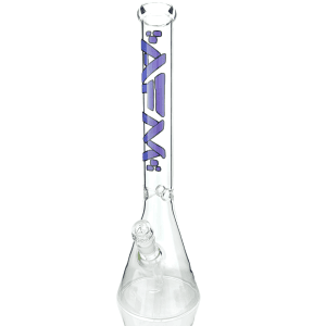 18" AFM Clear Beaker Bong and Ash Catcher Set - Purple