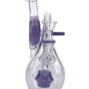 7" Milky Purple Mini Recycler Water Pipe - Milky Purple