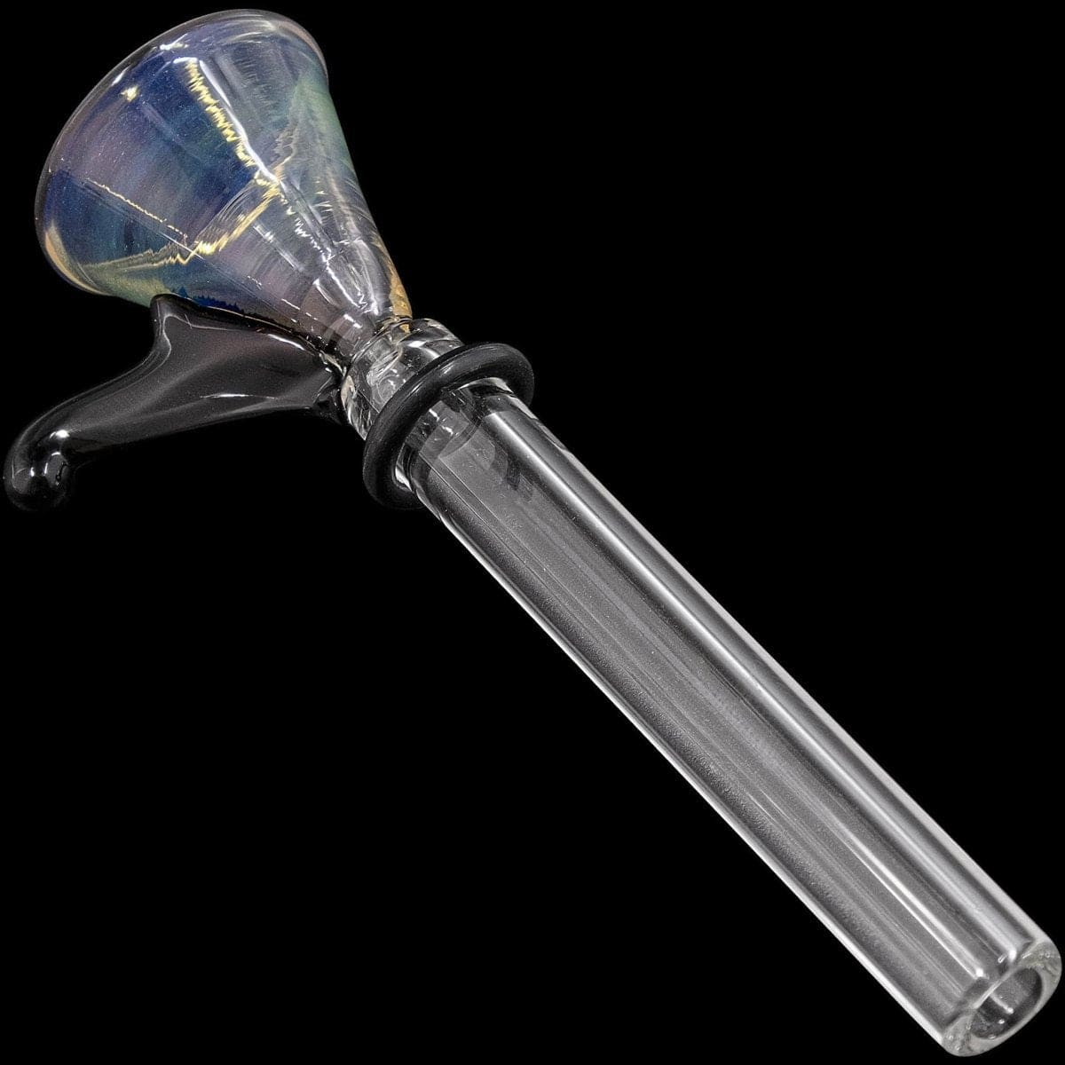 9mm Funnel Slide Bowl with Handle for Pull-Stem Bongs - Black