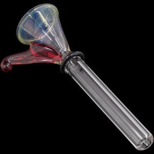 9mm Funnel Slide Bowl with Handle for Pull-Stem Bongs - Red