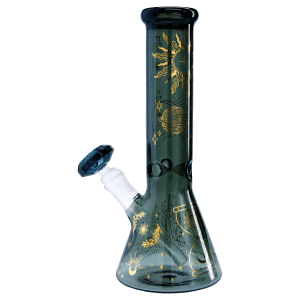 Astral Power Beaker Water Pipe -Transparent Black-12in"