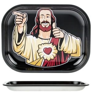 Buddy Christ Black Rolling Tray - Small