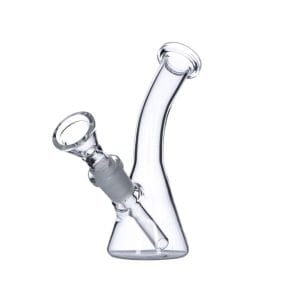 Everyday Essentials 5" Bent Neck Beaker Water Pipe - White