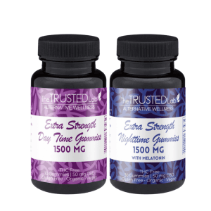 Extra Strength CBD Gummy AM/PM Bottle Set