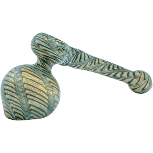 "Full Rake" Fumed Hammer Bubbler Pipe (Various Colors) - Forest Green