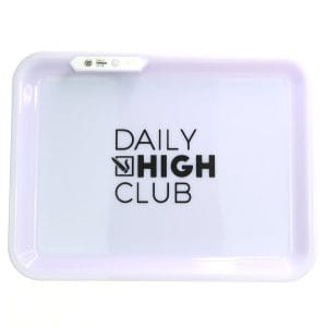 GlowTray x Daily High Club Rechargeable LED Rolling Tray - White